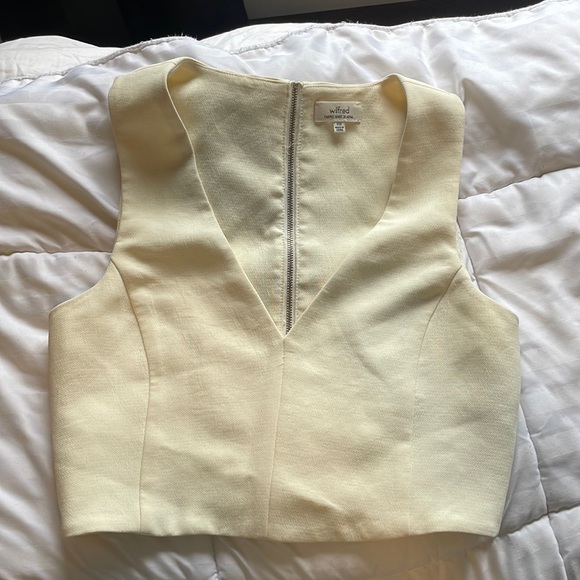 Wilfred crop top with zipper back detail - Picture 1 of 3